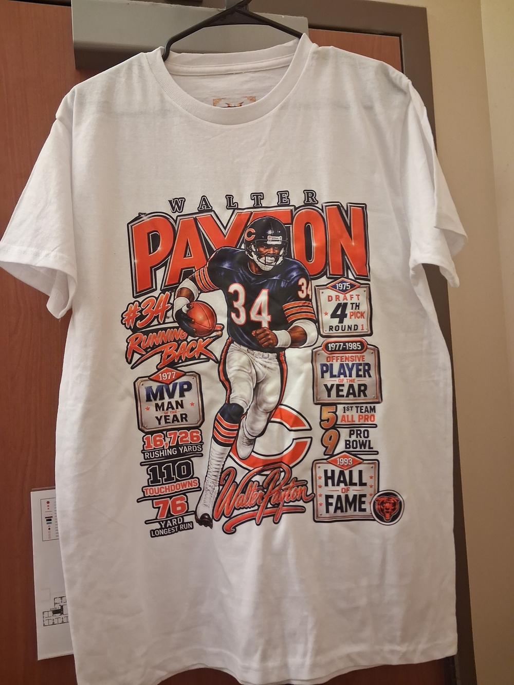 Walter Payton White Graphic Tee - Chicago Bears Tribute